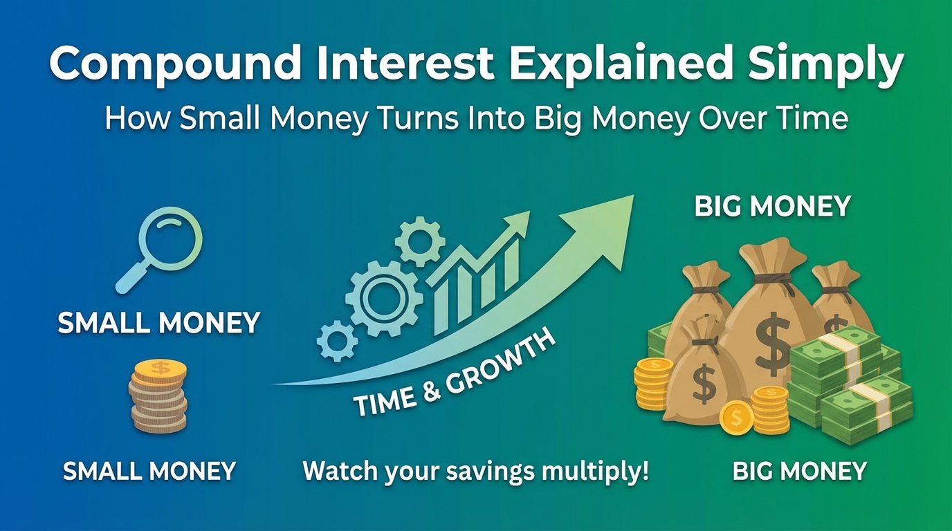 Compound Interest Explained Simply: How Small Money Turns Into Big Money Over Time