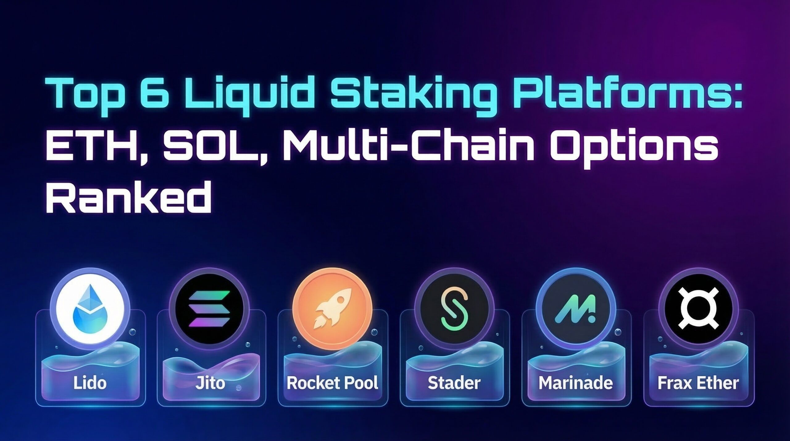Top 6 Liquid Staking Platforms: ETH, SOL, Multi-Chain Options Ranked