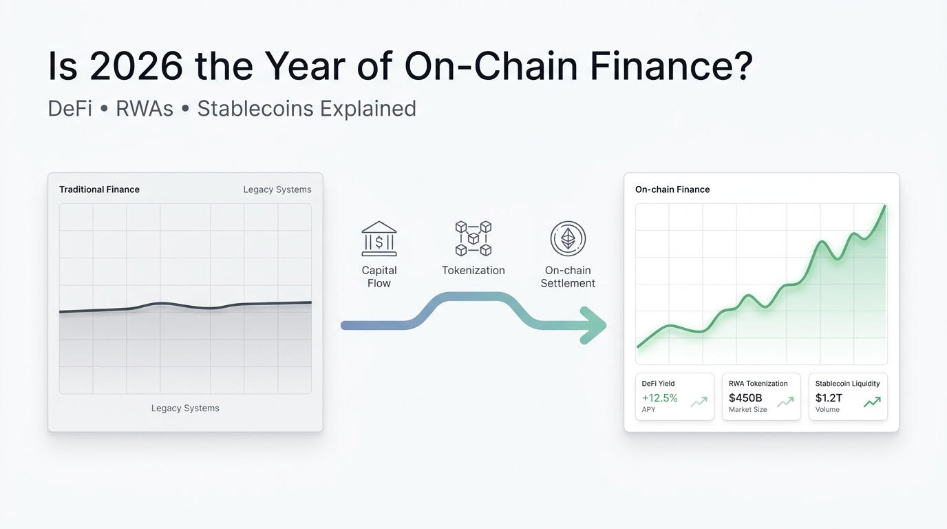 Is 2026 the Year of On-Chain Finance? DeFi, RWAs, and Stablecoins Explained