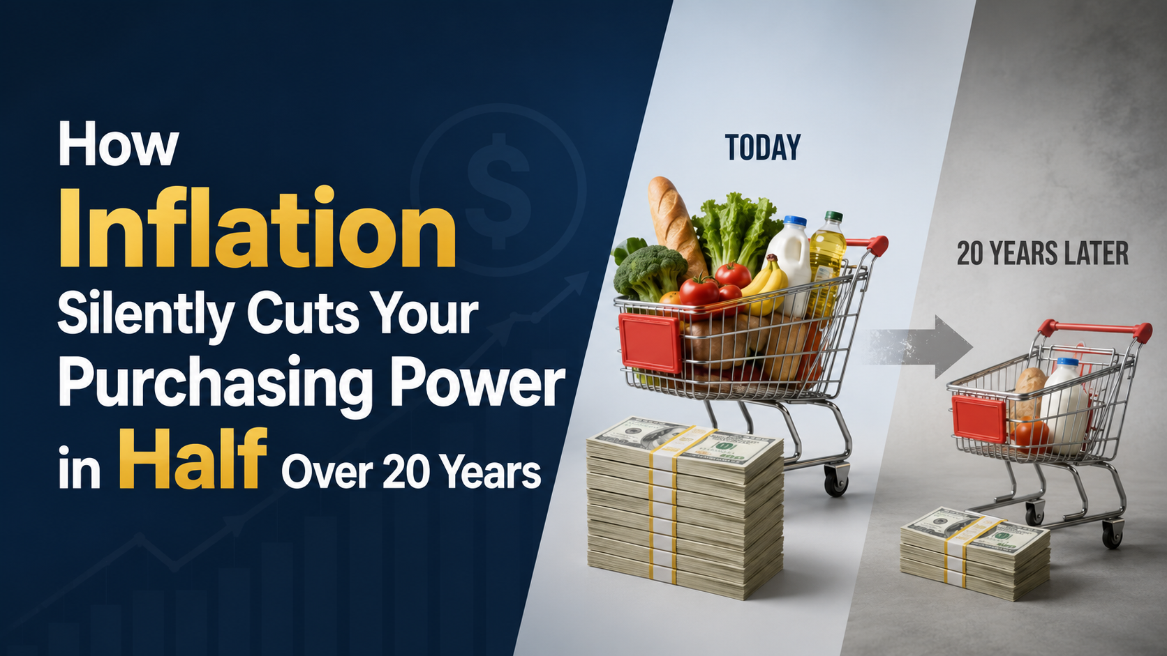How Inflation Silently Cuts Your Purchasing Power in Half Over 20 Years