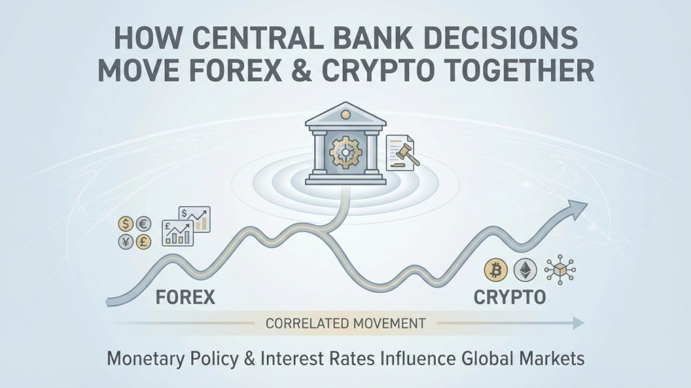 How Central Bank Decisions Move Forex and Crypto Together